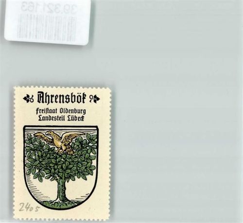 Ahrensbök Wappen Kaffee Hag ca. 1920-1940 Buche Adler