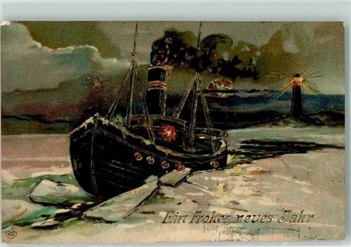 Dampfer Neujahr Eis
