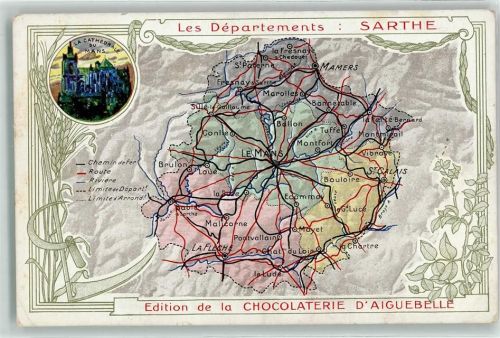 72000 Le Mans Künstlerkarte Cathedrale Les Departements Sarthe Chocolaterie D´ Aiguebelle