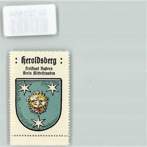 Heroldsberg Wappen Kaffee Hag ca. 1920-1940 Löwenkopf