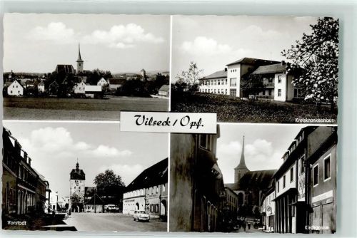 92249 W8453 Vilseck , Oberpf - Kreiskrankenhaus Vorstadt Auto Kirchgasse