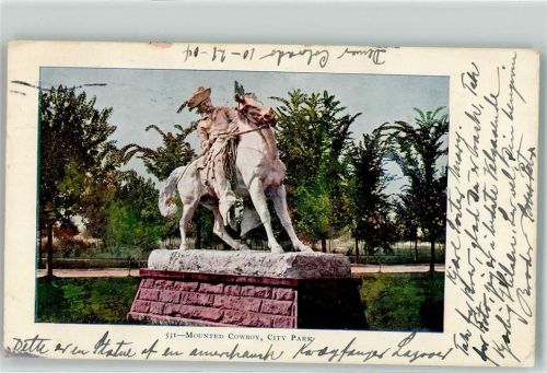 Denver 1904 Monument Mounted Cowboy , City Park AK