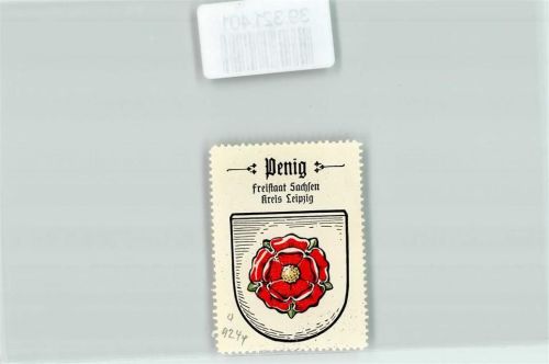 Penig Vignette Wappen Freistaat Sachsen Kreis Leipzig