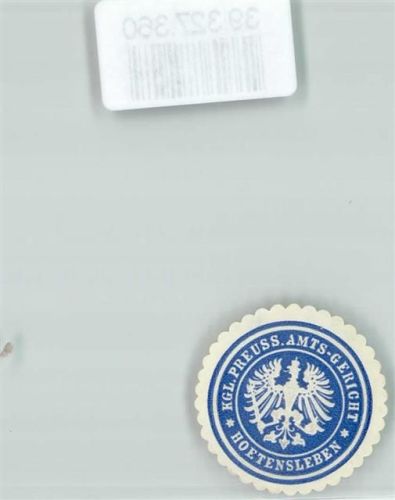 Hötensleben Kgl. Preuss. Amts Gericht Hoetensleben