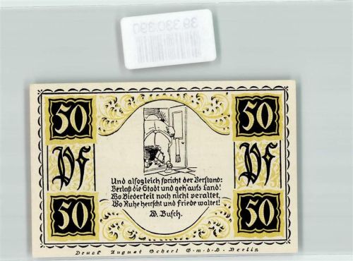 31592 W3078 Stolzenau , Weser 1921 - Notgeld Kreis Stolzenau Weser 50 Pfennig Bad Rehburg Kurhaus