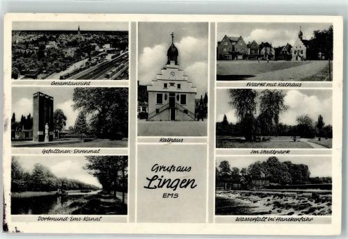 Lingen Kriegerdenkmal Rathaus Marktplatz