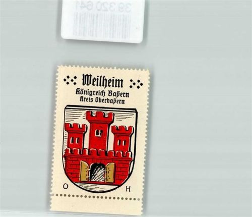 Weilheim Wappen Kaffee Hag ca. 1920-1940 Burgtürme