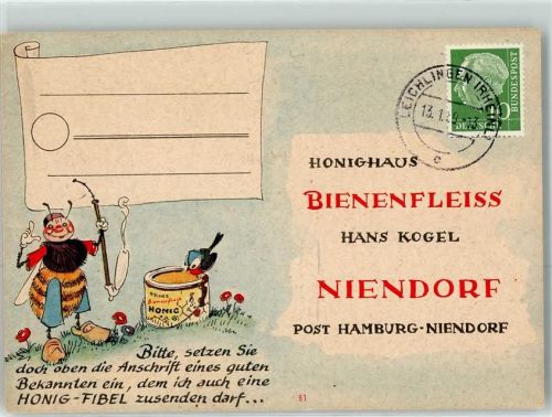 Niendorf Bestellkarte Honighaus Bienenfleiss Hans Kogel
