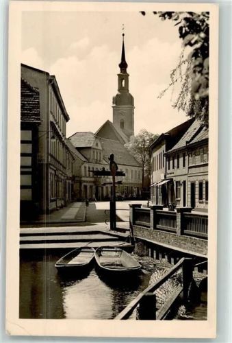 Lübbenau Spreekähne Kirchturm