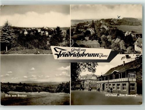 Friedrichsbrunn Hotel Zum Ramberg Blick zum Brocken