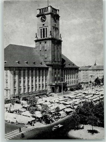 Schöneberg Deutsches Turnfest Rathaus Marktszene LKW Fahrrad VW Käfer