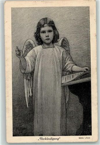 Verkündigung Engel Verlag Girtanner Nr.73 Löwe, M. Künstlerkarte