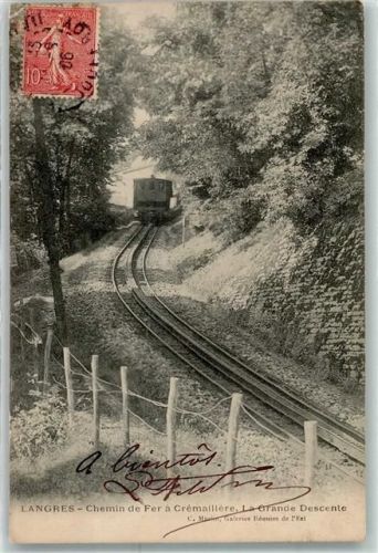 Langres 1906 Zahnradbahn nach Cremailiere la Grande Descente