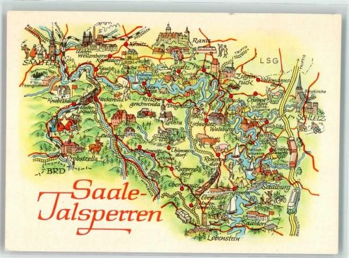 Saalburg Saale Talsperren Landkarte