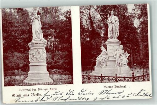 Berlin Mitte 1899 Denkmal Goethe Denkmal