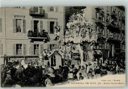Boum Servez Chaud Karneval 1906 Foto AK