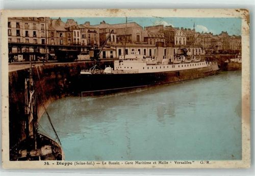 Dieppe Hafen Gare Maritime et Malle Passagierdampfer Versailles