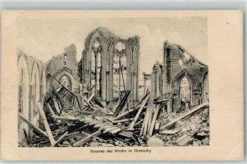 Givenchy-les-la-Bassee 1917 Inneres der Kirche