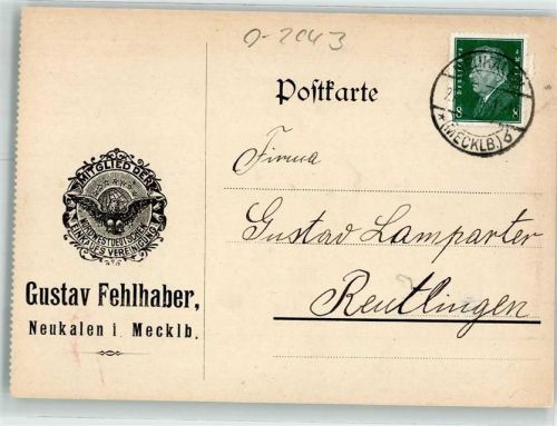 Neukalen 1936 Gustav Fehlhaber Nordwestdeutsche Einkaufs Vereinigung