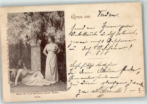 1898 Frauen Büste Henry de Vry berühmte lebende Bilder Nr.55