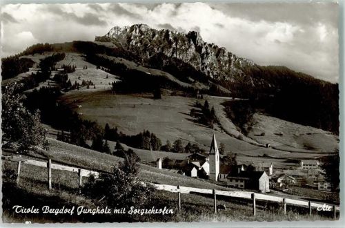 Jungholz 1959 mit Kirche Unserer Lieben Frau Mariae Namen und Sorgschrofen