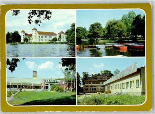 Neuglobsow Schloss Diabetiker-Sanatorium Helmut Lehmann Bootshafen am Stolpsee