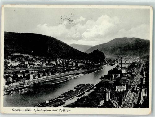 Usti nad Labem Schreckenstein Schleuse Bahnhof