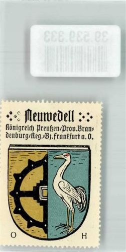 Neuwedell Wappen Beuwedell Königreich Preußen Prov.Brandenburg Reg.Bez. Frankfurt a.O.