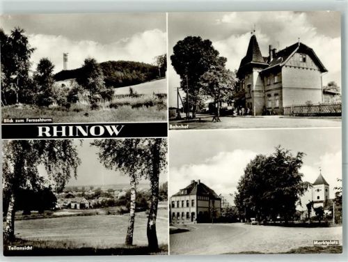 Rhinow Fernsehturm Bahnhof Martkplatz