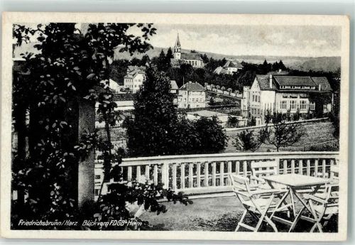 Friedrichsbrunn Kirche Blick vom FDGB-Heim Hotel
