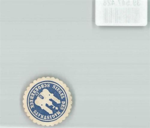 39218 O3300 Schönebeck Elbe Siegelmarke Siegel des Magisttrats