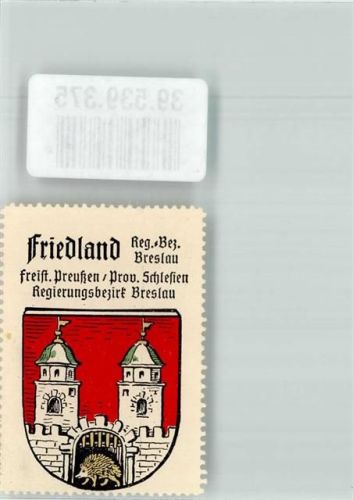 Friedland Wappen Friedland Freist.Preußen Prov.Schlesien Reg.Bez.Breslau