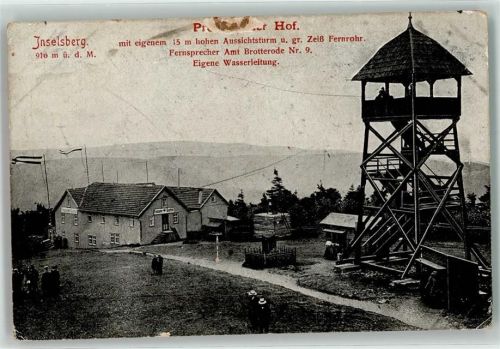 Brotterode 1918 Inselberg Preussischer Hof Aussichtsturm