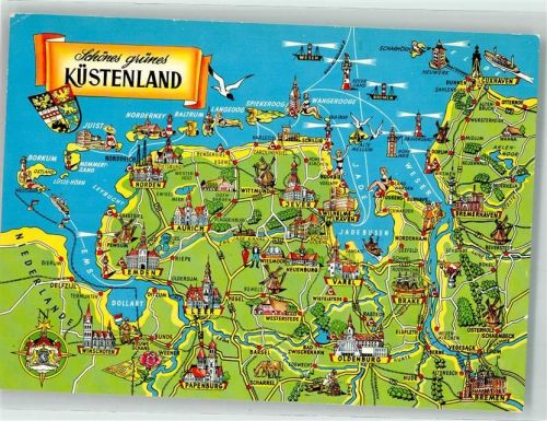 26419 W2948 Roffhausen 1971 - Landkarte Küstenland Ort lt. Stempel
