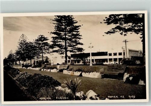 Napier Marine Parade Ort handschriftlich