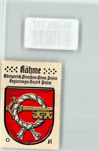 Kähme Wappen Kähme Königreich Preußen Prov. Posen
