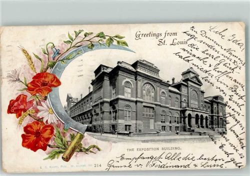 St. Louis 1905 Ausstellungsgebäude Lithographie