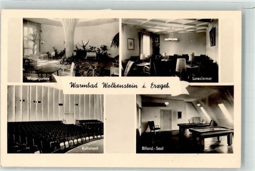 Wolkenstein Wismut-Sanatorium Wintergarten Lesezimmer Kultursaal Billard-Saal
