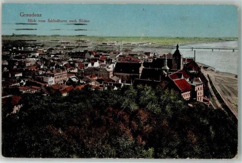 Graudenz 1915 Blick vom Schlossturm Feldpost WK I