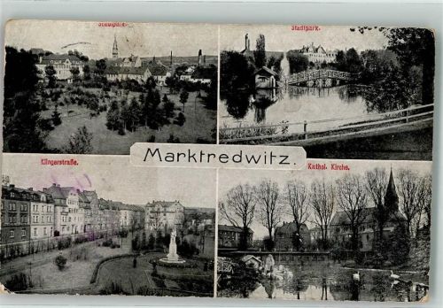 Marktredwitz 1921 Klingerstraße Kath. Kirche Stadtpark