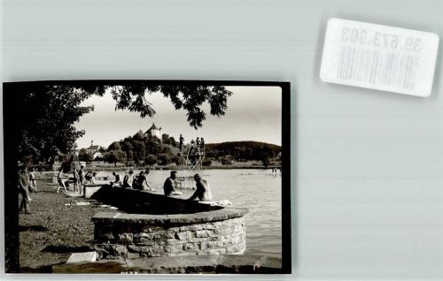 Grönenbach Schwimmbad Ort handschriftlich Foto Original aus Archiv eines Ansichtskartenverlags
