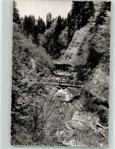 Weiler-Simmerberg Hausbachklamm Brücke Ort handschriftlich Foto Original aus Archiv eines Ansichtskartenverlags