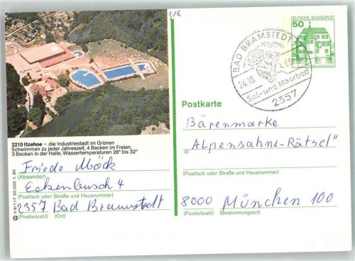 Itzehoe 1980 Schwimmbad Fliegeraufnahme