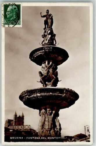 98100 Messina Foto AK Denkmal Fontana del Montorsoli Vera Foto