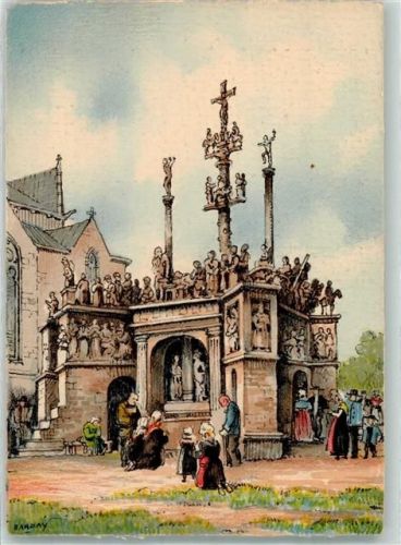 Plougastel-Daoulas sign. Barday Calvaire Kirche Denkmal