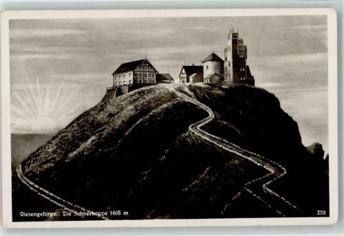 Schneekoppe 1937 Hotel Wetterstation Kapell