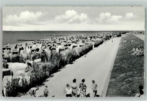 Duhnen 1959 Strand Schwimmbad Kurpromenade