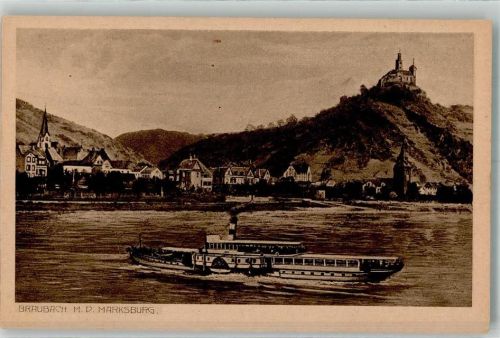 Braubach Marksburg Dampfschiff