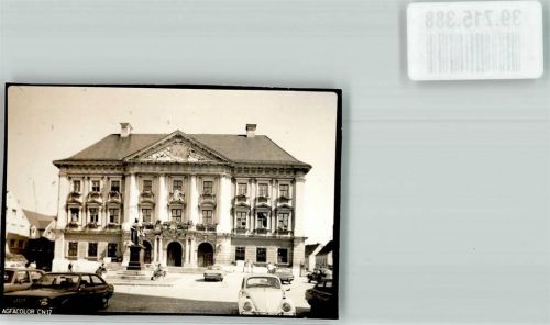Lauingen Rathaus Parkplatz Auto Ort handschriftlich Foto Original aus Archiv eines Ansichtskartenverlags