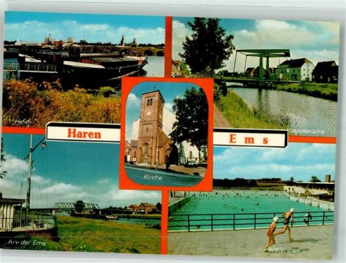 Haren Kirche Hafen Schwimmbad Klappbrücke